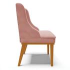 Kit 2 Cadeiras Estofadas Para Sala De Jantar Base Fixa De Mad