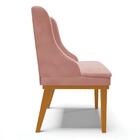 Kit 2 Cadeiras Estofadas Para Sala De Jantar Base Fixa De Mad