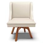 Kit 2 Cadeiras Estofadas Para Sala De Jantar Base Giratória D