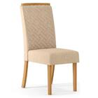 Kit 2 Cadeiras Estofadas Para Sala De Jantar Ester Nature/lin