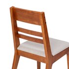 Kit 2 Cadeiras Estofadas Para Sala De Jantar Madeira Maciça C