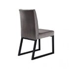 Kit 2 Cadeiras Estofadas Pés Metálicos Atena Mais Decor Preto
