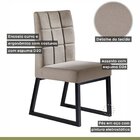 Kit 2 Cadeiras Estofadas Pés Metálicos Genova Yescasa Bege Ma