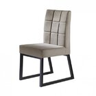 Kit 2 Cadeiras Estofadas Pés Metálicos Genova Yescasa Bege Ma