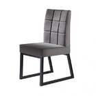 Kit 2 Cadeiras Estofadas Pés Metálicos Genova Yescasa Camurça