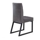 Kit 2 Cadeiras Estofadas Pés Metálicos Genova Yescasa Camurça