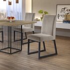 Kit 2 Cadeiras Estofadas Pés Metálicos Hera Mais Decor Marrom