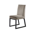 Kit 2 Cadeiras Estofadas Pés Metálicos Hera Mais Decor Marrom