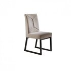 Kit 2 Cadeiras Estofadas Pés Metálicos Itália Mais Decor Marr