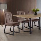 Kit 2 Cadeiras Estofadas Pés Metálicos Itália Mais Decor Pret