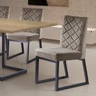 Kit 2 Cadeiras Estofadas Pés Metálicos Paris Mais Decor Grafi