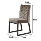 Kit 2 Cadeiras Estofadas Pés Metálicos Paris Mais Decor Preto