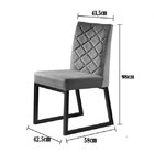 Kit 2 Cadeiras Estofadas Pés Metálicos Paris Mais Decor Preto