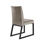 Kit 2 Cadeiras Estofadas Pés Metálicos Paris Mais Decor Preto