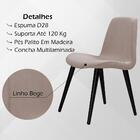 Kit 2 Cadeiras Estofadas Pes Palito Preto F89 Dmobiliario