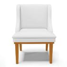 Kit 2 Cadeiras Estofadas Sala De Jantar Base Fixa De Madeira