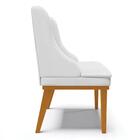 Kit 2 Cadeiras Estofadas Sala De Jantar Base Fixa De Madeira