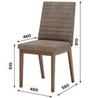 Kit 2 Cadeiras Estofadas Sala De Jantar Elena Suede Henn