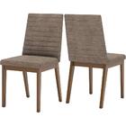 Kit 2 Cadeiras Estofadas Sala De Jantar Elena Suede Henn