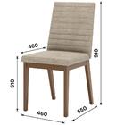 Kit 2 Cadeiras Estofadas Sala De Jantar Elena Suede Henn