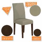 Kit 2 Cadeiras Estofadas Sofia Imbuia/creme - Móveis Arapongas