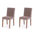 Kit 2 Cadeiras Estofadas Summer  Bege