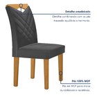 Kit 2 Cadeiras Estofadas Texas Espresso Móveis Cinamomo/ Cinza