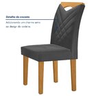 Kit 2 Cadeiras Estofadas Texas Espresso Móveis Cinamomo/ Cinza