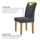 Kit 2 Cadeiras Estofadas Texas Espresso Móveis Cinamomo/ Cinza