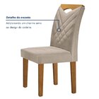 Kit 2 Cadeiras Estofadas Texas Espresso Móveis Ypê/off White/