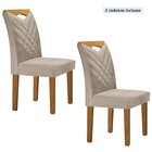 Kit 2 Cadeiras Estofadas Texas Espresso Móveis Ypê/off White/