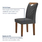 Kit 2 Cadeiras Estofadas Texas Yescasa Chocolate/off White/bo