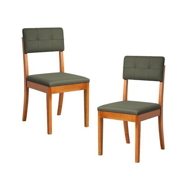 Kit 2 Cadeiras Estofadas Tiê Cabecasa Madeiraoriginals Amêndo