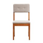 Kit 2 Cadeiras Estofadas Tiê Cabecasa Madeiraoriginals Amêndo