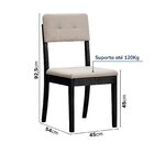 Kit 2 Cadeiras Estofadas Tiê Cabecasa Madeiraoriginals Preto/