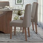 Kit 2 Cadeiras Exclusive Móveis Lopas Imbuia Naturale/suede A