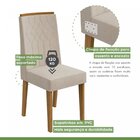 Kit 2 Cadeiras Exclusive Móveis Lopas Rovere Naturale/linho R