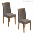 Kit 2 Cadeiras Exclusive Móveis Lopas Rovere Naturale/suede A