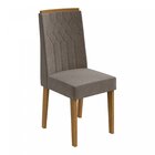 Kit 2 Cadeiras Exclusive Móveis Lopas Rovere Naturale/suede A