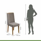 Kit 2 Cadeiras Exclusive Móveis Lopas Rovere Naturale/velvet