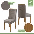 Kit 2 Cadeiras Exclusive Móveis Lopas Rovere Naturale/velvet