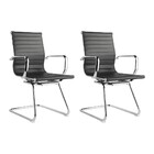 Kit 2 Cadeiras Executivas Escritório Royal Fixa Pu Sintético