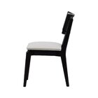 Kit 2 Cadeiras Fendi Encosto Telinha Assento Estofado - Preto