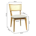 Kit 2 Cadeiras Fendy Madeira Maciça Encosto Telinha Assento E