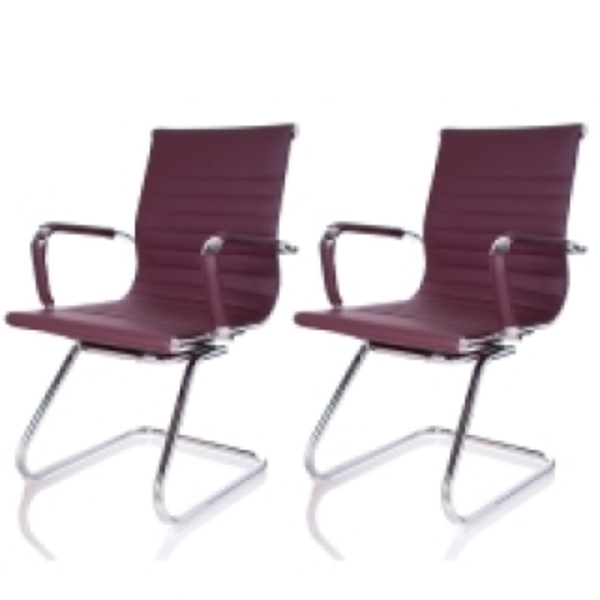 Kit 2 Cadeiras Fixas Esteirinha Café Escritório