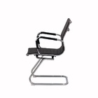 Kit 2 Cadeiras Fixas Esteirinha Preta Escritório