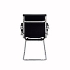 Kit 2 Cadeiras Fixas Esteirinha Preta Escritório