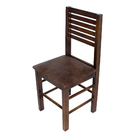 Kit 2 Cadeiras Fixas Imbuia Estofadas Marrom Laguna Em Madeir