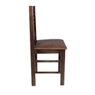 Kit 2 Cadeiras Fixas Laguna Imbuia Em Madeira Maciça Estofada