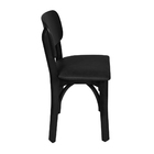 Kit 2 Cadeiras Fixas Pretas Estofadas Pretas Anatômica Em Mad